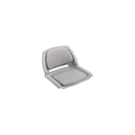 Wise Seating Wise 8WD139LS717 Deluxe Molded Plastic Fold-Down Seat w/Cushions, Gray/ 8WD139LS-717